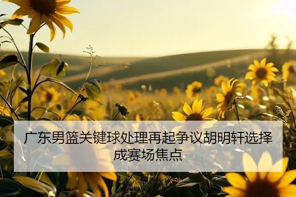 广东男篮关键球处理再起争议胡明轩选择成赛场焦点